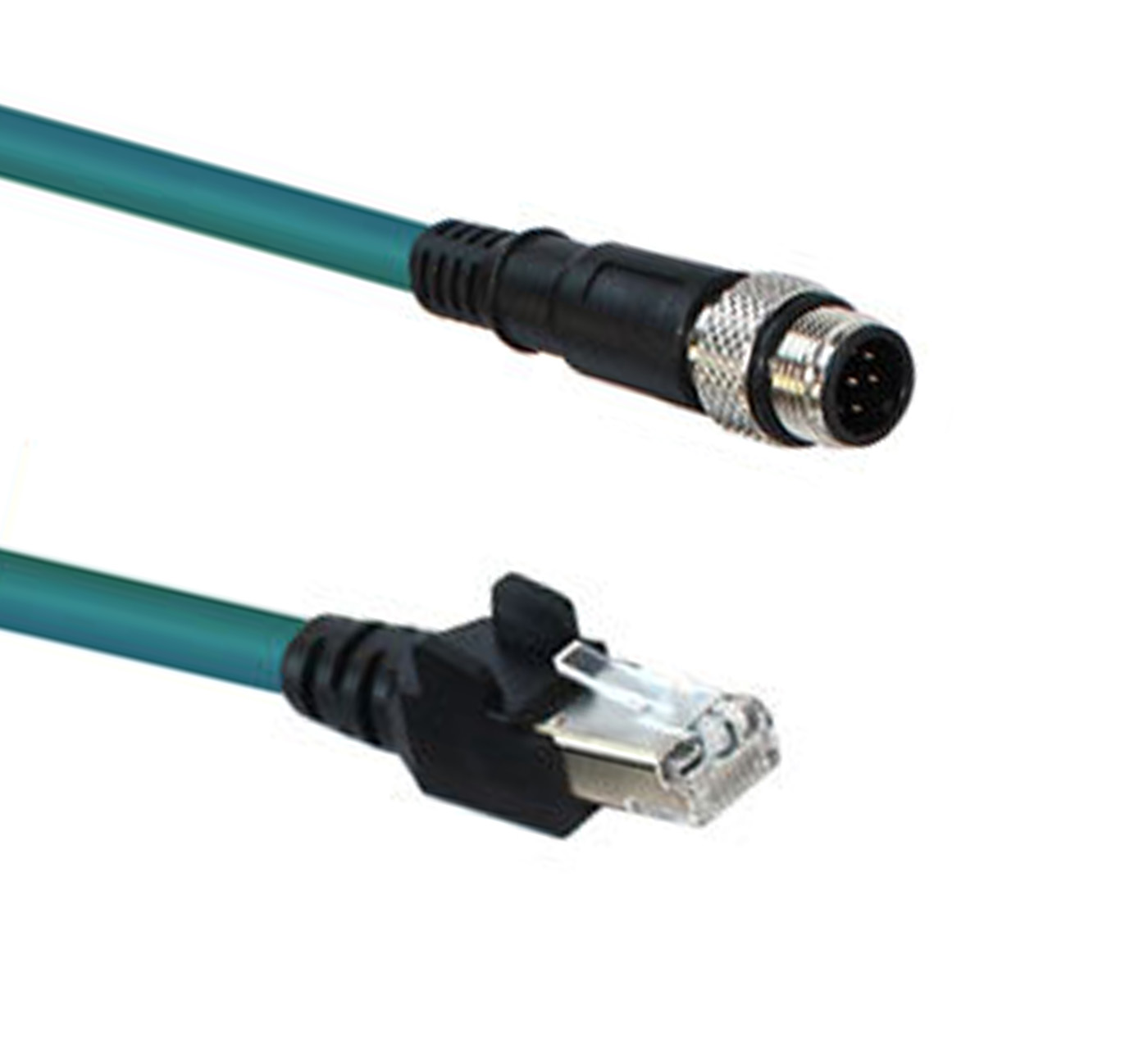 M12 X扣转RJ45 母直头